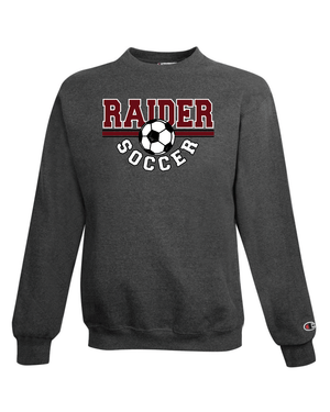 Custom Apparel - Screen Printing - Portland Soccer - Unisex Champion Grey Crewneck Sweatshirt - Crewneck Sweatshirt - Portland Soccer - 14791