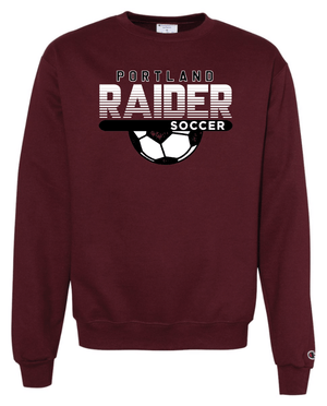 Custom Apparel - Screen Printing - Portland Soccer - Unisex Maroon Champion Crewneck Sweatshirt - Portland Soccer - 14791