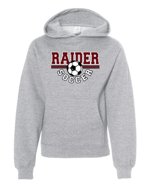 Custom Apparel - Screen Printing - Portland Soccer - Youth Grey Hooded Sweatshirt - Youth Hoodie - Portland Soccer - 14791