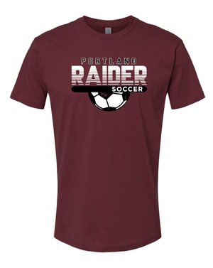 Custom Apparel - Screen Printing - Portland Soccer - Youth Maroon T-Shirt - Youth T-shirt - Portland Soccer - 14791