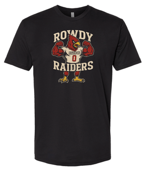 Custom Printed Apparel | Portland Student Council Fundraiser - Adult Black "Rowdy Raiders" T-Shirt - Portland Student Council - 18459
