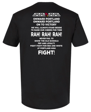 Custom Printed Apparel | Portland Student Council Fundraiser - Adult Black "Rowdy Raiders" T-Shirt - Portland Student Council - 18459