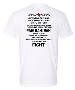Custom Printed Apparel | Portland Student Council Fundraiser - Adult White "P" T-Shirt - Portland Student Council - 18459