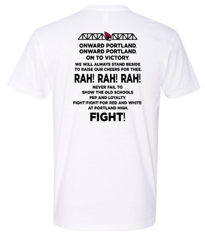 Custom Printed Apparel | Portland Student Council Fundraiser - Adult White "Portland Raiders" T-Shirt - Portland Student Council - 18459