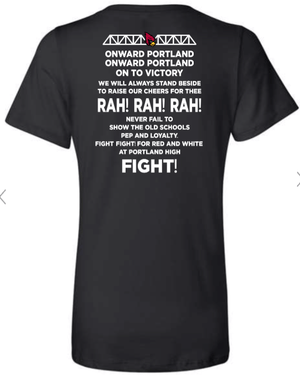 Custom Printed Apparel | Portland Student Council Fundraiser - Women's "Rowdy Raiders" V - Neck Tee - Portland Student Council - 18459