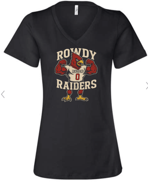 Custom Printed Apparel | Portland Student Council Fundraiser - Women's "Rowdy Raiders" V - Neck Tee - Portland Student Council - 18459