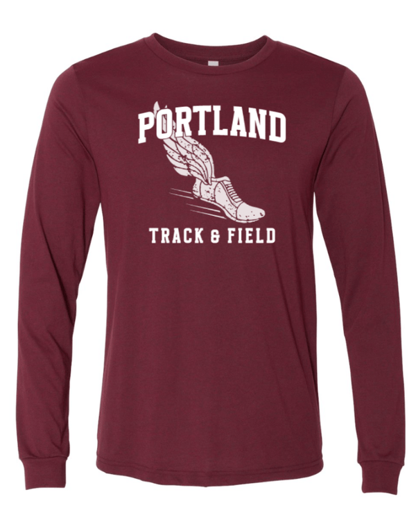 Custom Apparel - Screen Printing - Portland Track & Field - Unisex Long Sleeve T-Shirt - Portland Track & Field - 17493