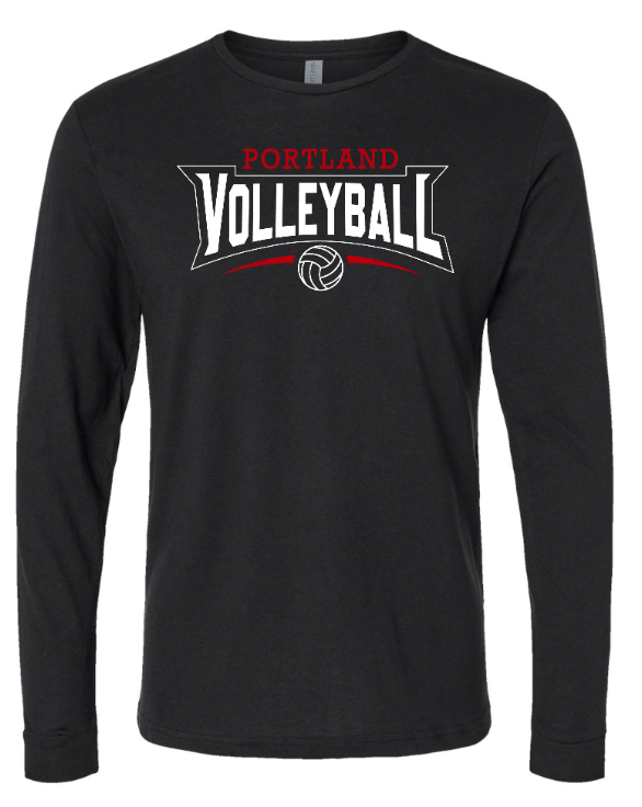 Custom Apparel - Screen Printing - Portland Volleyball 2023 - Unisex Long Sleeve T-Shirt - Long Sleeve T-Shirt - Portland Volleyball 2023 - 14536