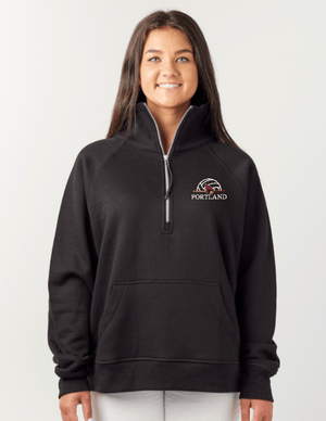 Custom Printed Apparel | Portland Volleyball Apparel - Women's Boxy Half Zip Pullover - Portland Volleyball - 18251