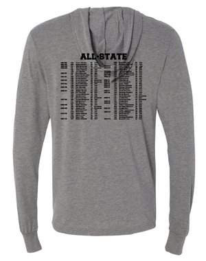 Custom Apparel - Screen Printing - Portland Wrestling - Hooded Long Sleeve T-Shirt - Portland Wrestling - 16788