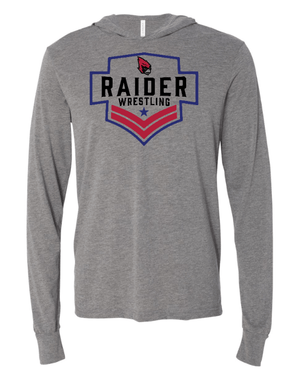 Custom Apparel - Screen Printing - Portland Wrestling - Hooded Long Sleeve T-Shirt - Portland Wrestling - 16788