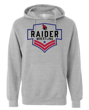 Custom Apparel - Screen Printing - Portland Wrestling - Midweight Hooded Sweatshirt (Grey) - Portland Wrestling - 16788