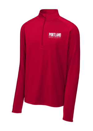 Custom Printed Apparel | Portland XC 2025 - Mens Red Quarter Zip Pullover - Portland XC 2025 - 18253