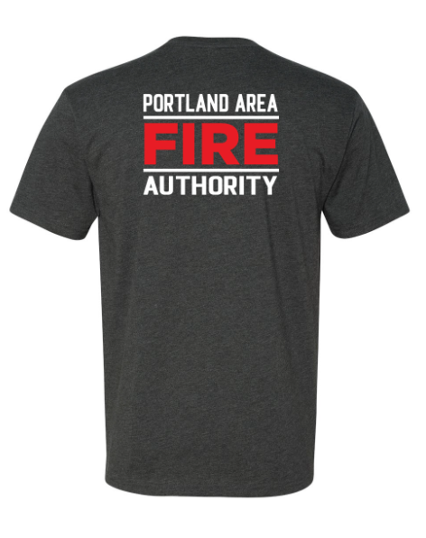 Portland Fire Dept - Unisex Tee Charcoal/ Navy