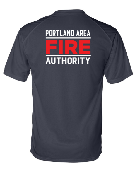 Portland Fire Dept - Adult Wicking T-Shirt Navy