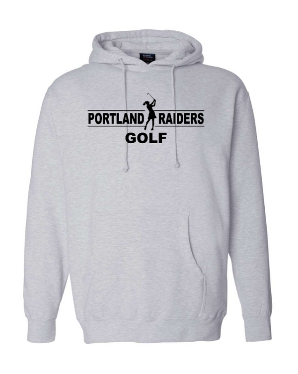 PHS Girl's Golf Apparel - Unisex Heavyweight Hooded Sweatshirt Black/Grey