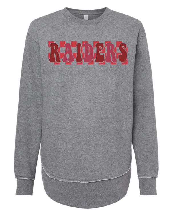 Oakwood Elementary Spirit Store - Women's Weekend Fleece Crewneck Sweatshirt (RAIDERS Design)