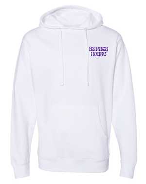 Custom Printed Apparel | Powers Catholic Baraga House - Luke 10:42 White Hooded Sweatshirt - Powers Catholic Baraga House - 18287