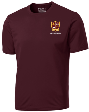 Custom Apparel - Screen Printing - Powers Catholic HS - The Casey House - Unisex Performance T-Shirt *Maroon / White* - T-Shirt - Powers Catholic HS - 16927