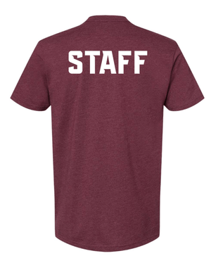 Custom Apparel - Screen Printing - PRE - ORDER | Bennett Woods - Staff Unisex Maroon T-Shirt - T-shirt - Bennett Woods - 14525