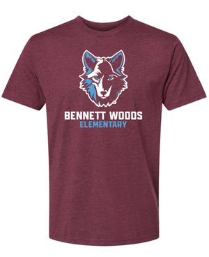 Custom Apparel - Screen Printing - PRE - ORDER | Bennett Woods - Staff Unisex Maroon T-Shirt - T-shirt - Bennett Woods - 14525