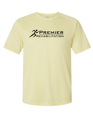 Custom Apparel - Screen Printing - Premier Rehabilitation - Unisex Performance T-Shirt (Grey - Navy - Pale Yellow) - Premier Rehabilitation - 16667