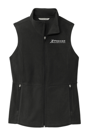 Custom Apparel - Screen Printing - Premier Rehabilitation - Women's Microfleece Vest - Premier Rehab