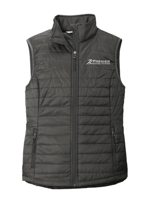 Custom Apparel - Screen Printing - Premier Rehabilitation - Women's Puffy Vest - Premier Rehab
