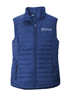 Custom Apparel - Screen Printing - Premier Rehabilitation - Women's Puffy Vest - Premier Rehab