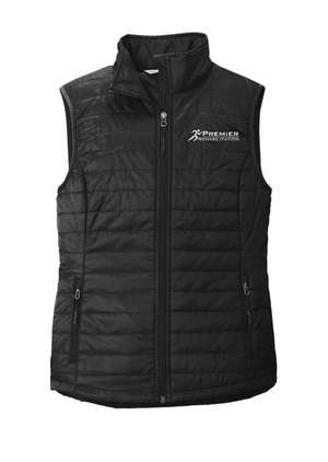 Custom Apparel - Screen Printing - Premier Rehabilitation - Women's Puffy Vest - Premier Rehab