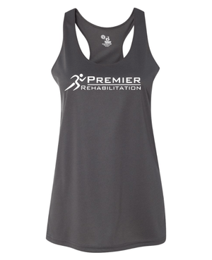 Custom Apparel - Screen Printing - Premier Rehabilitation - Women's Tank Top (Graphite - Electric Blue - Purple) - Premier Rehabilitation - 16667