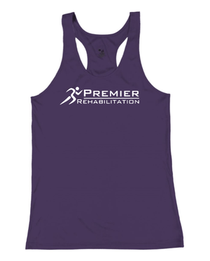 Custom Apparel - Screen Printing - Premier Rehabilitation - Women's Tank Top (Graphite - Electric Blue - Purple) - Premier Rehabilitation - 16667