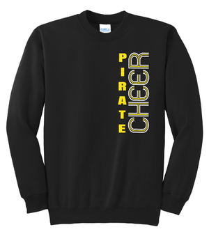 Custom Printed Apparel | PW Cheer | Adult Unisex Crewneck "Block Text Design" (Navy/Black) - PW Cheer - 18929