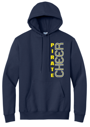 Custom Printed Apparel | PW Cheer | Adult Unisex Hoodie "Block Text Design" (Navy/Black) - PW Cheer - 18929