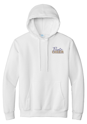Custom Printed Apparel | PW Cheer | Adult Unisex Hoodie "Script Text Design" (White/Heather Grey/Gold) - PW Cheer - 18929