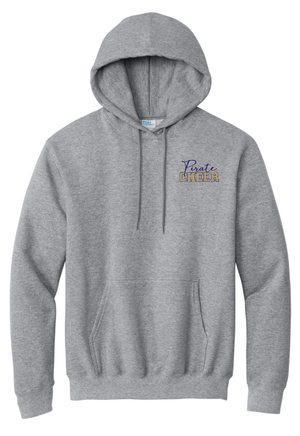 Custom Printed Apparel | PW Cheer | Adult Unisex Hoodie "Script Text Design" (White/Heather Grey/Gold) - PW Cheer - 18929