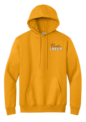 Custom Printed Apparel | PW Cheer | Adult Unisex Hoodie "Script Text Design" (White/Heather Grey/Gold) - PW Cheer - 18929