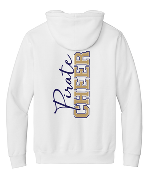 Custom Printed Apparel | PW Cheer | Adult Unisex Hoodie "Script Text Design" (White/Heather Grey/Gold) - PW Cheer - 18929