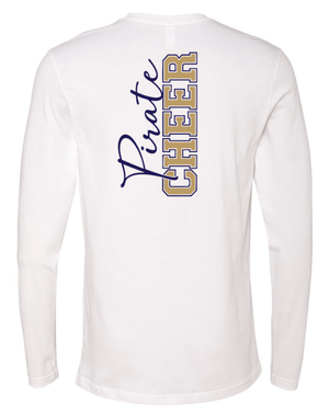 Custom Printed Apparel | PW Cheer | Adult Unisex Long Sleeve "Script Text Design" (White/Heather Grey) - PW Cheer - 18929