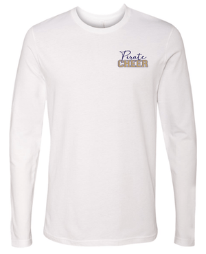 Custom Printed Apparel | PW Cheer | Adult Unisex Long Sleeve "Script Text Design" (White/Heather Grey) - PW Cheer - 18929