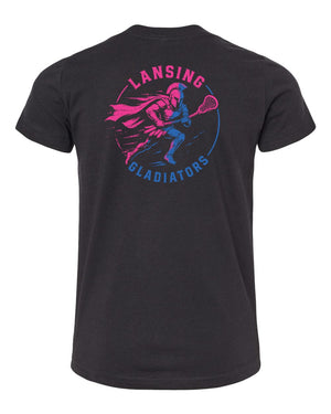 Lansing Gladiators Fall Shop 2026 T-Shirt Solid Black Blend back view