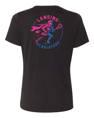 Lansing Gladiators Fall Shop 2026 T-Shirt Solid Black Triblend back view
