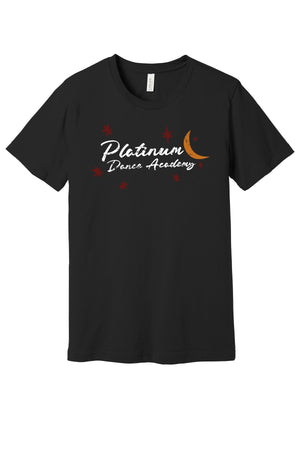Platinum Dance Academy T-Shirt Black front view