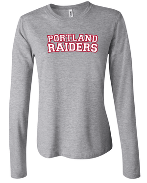 Custom Apparel - Screen Printing - Raider Back to School - Women's Grey Long Sleeve T-Shirt - Raider Back to School - 16220
