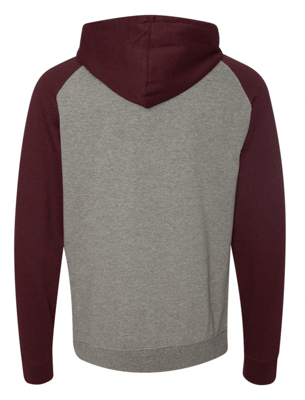 Custom Apparel - Screen Printing - Raiders Mirror Hoodie (Gunmetal & Burgundy/ Black) - Hooded Sweatshirt - Fabricated Customs