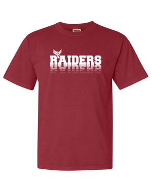 Custom Apparel - Screen Printing - Raiders Mirror T-shirt ~ Adult & Youth (Crimson / Black) - T-Shirt - Fabricated Customs