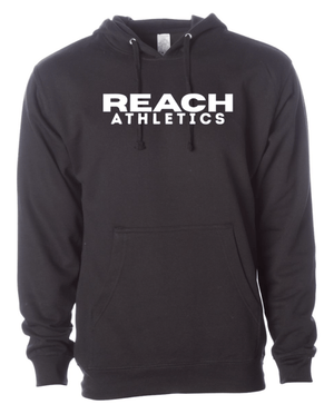 Custom Printed Apparel | REACH Athletics - Unisex Midweight Hoodie (Black) - REACH Athletics - 18092