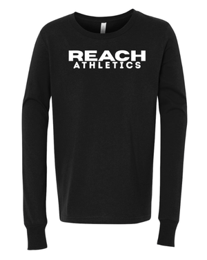 Custom Printed Apparel | REACH Athletics - Youth Cotton Long Sleeve T-Shirt (Back Logo Design) - REACH Athletics - 18092