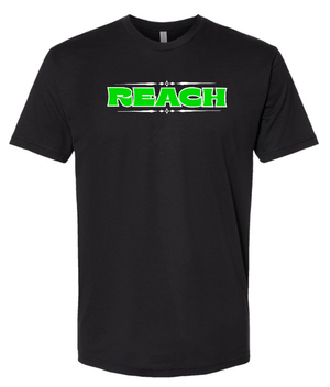 Custom Printed Apparel | Reach Holiday Store | Adult Unisex Black T-Shirt "Neon Reach" - Reach Holiday Store - 18777
