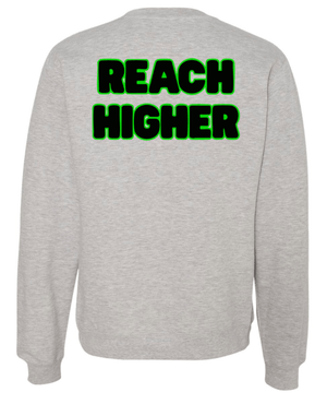 Custom Printed Apparel | Reach Holiday Store | Adult Unisex Grey Crewneck "Reach Higher" - Reach Holiday Store - 18777